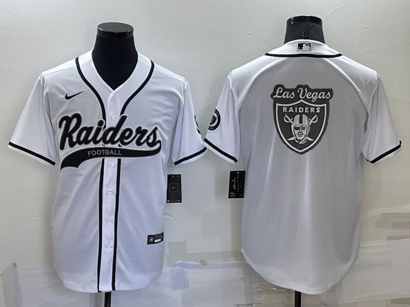 Men Oakland Raiders Blank White 2022 Nike Co branded NFL Jersey1